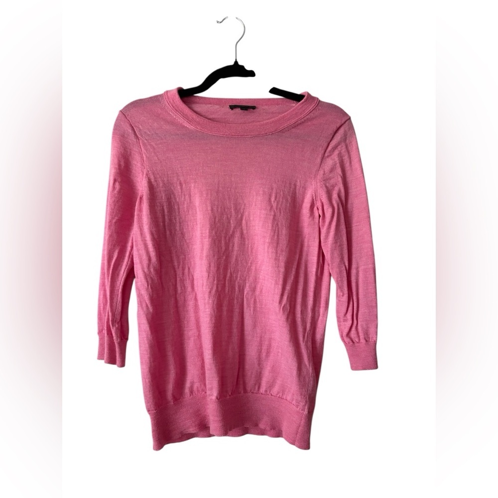 J. Crew Women's Pink Crew Neck Merino Wool Sweater Size Small
